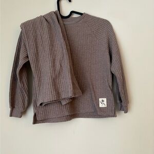 Zara Taupe Waffle Knit set 5/6 YEARS